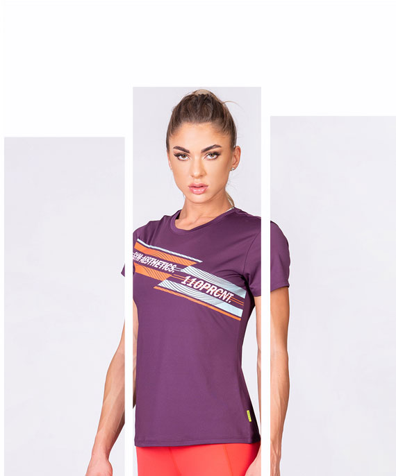 Aktivkleidung 110PRCNT Tight-Fit T-Shirt für Damen in Weiß | Gym Aesthetics