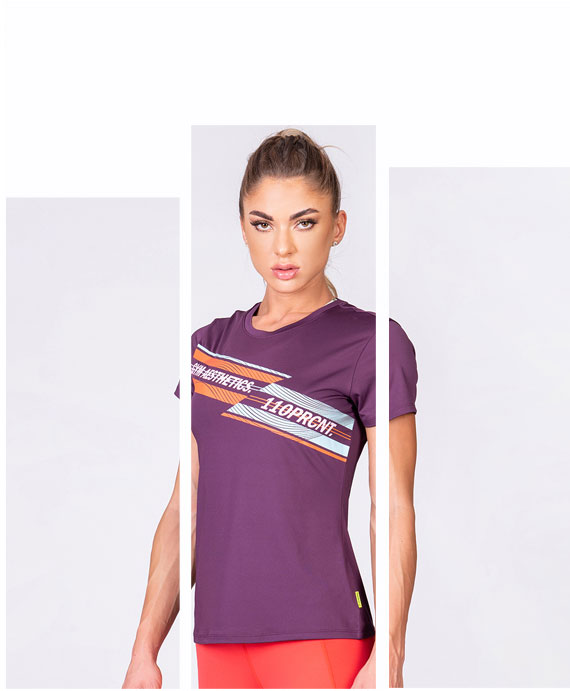 Activewear 110PRCNT Tight-Fit T-Shirt for Women in White | Gym Aesthetics