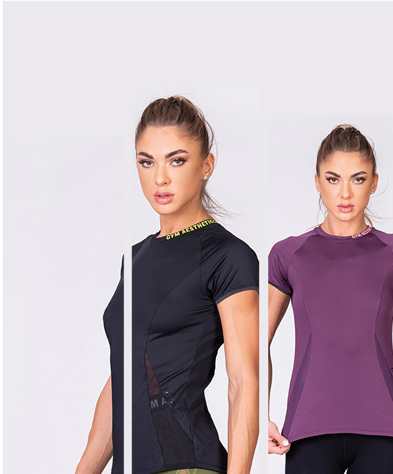 Aktivkleidung Dichte Maschen Sportshirt für Damen in Olive | Gym Aesthetics