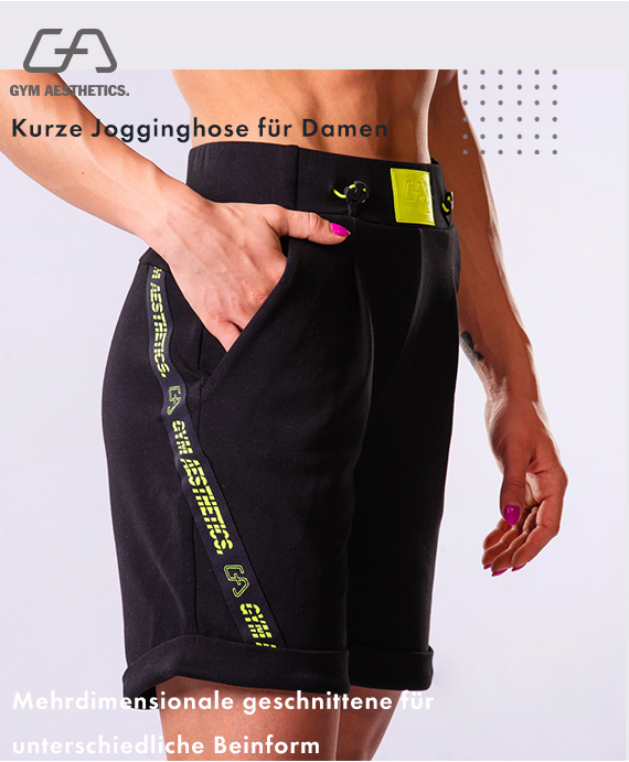 Freizeit Modisch 9 inch Shorts für Damen in Weiß | Gym Aesthetics