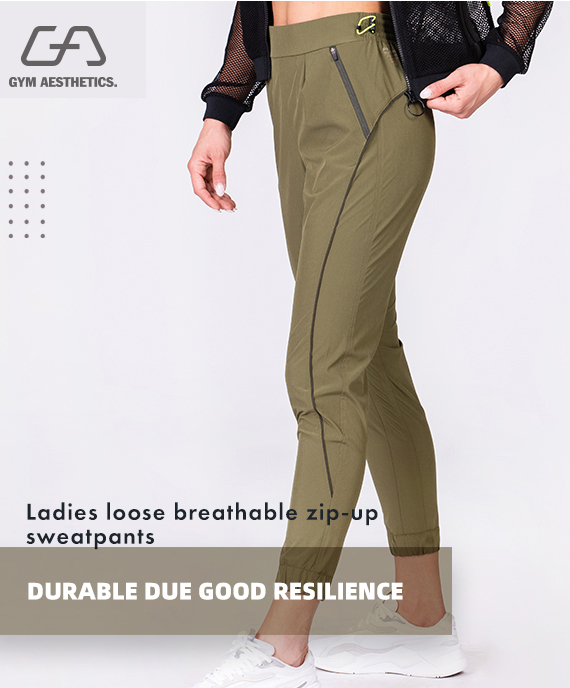 Athleisure Ergonomics Jogger pants for Women in Olive | Gym Aesthetics