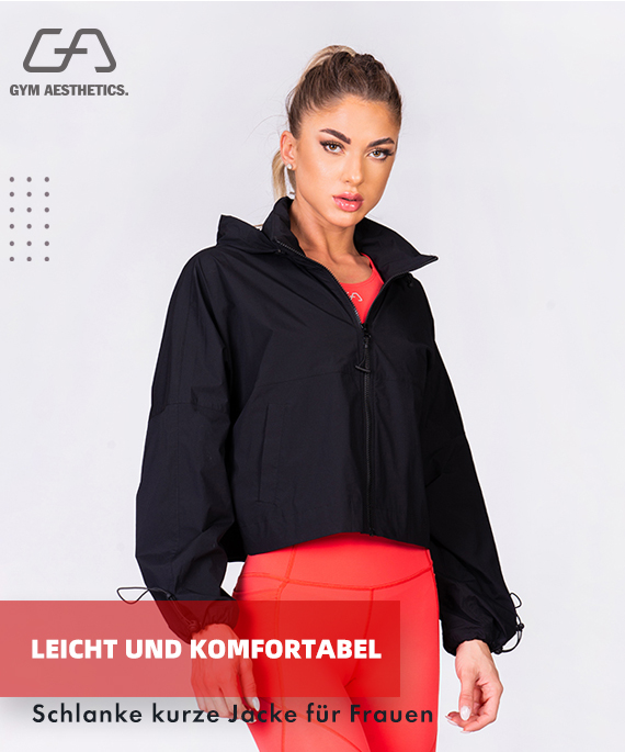 Freizeit Fledermausärmel Jacke für Damen in Schwarz | Gym Aesthetics