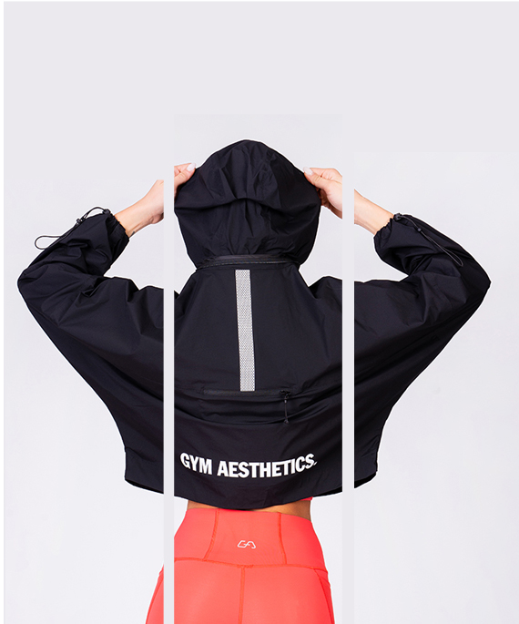 Freizeit Fledermausärmel Jacke für Damen in Schwarz | Gym Aesthetics