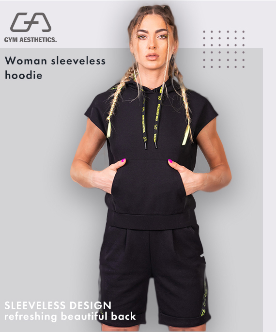 Athleisure Trendy Hoodie for Women in Black | Gym Aesthetics