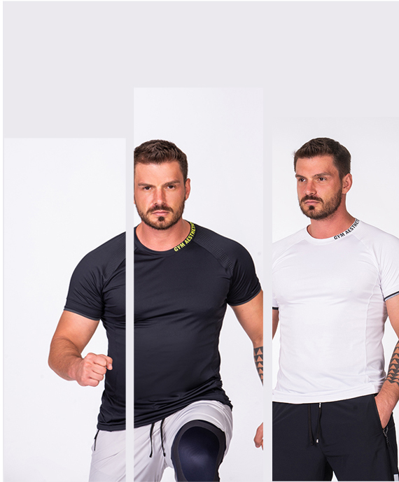 Essential Workout Sport Shirt for Men in White | Gym Aesthetics