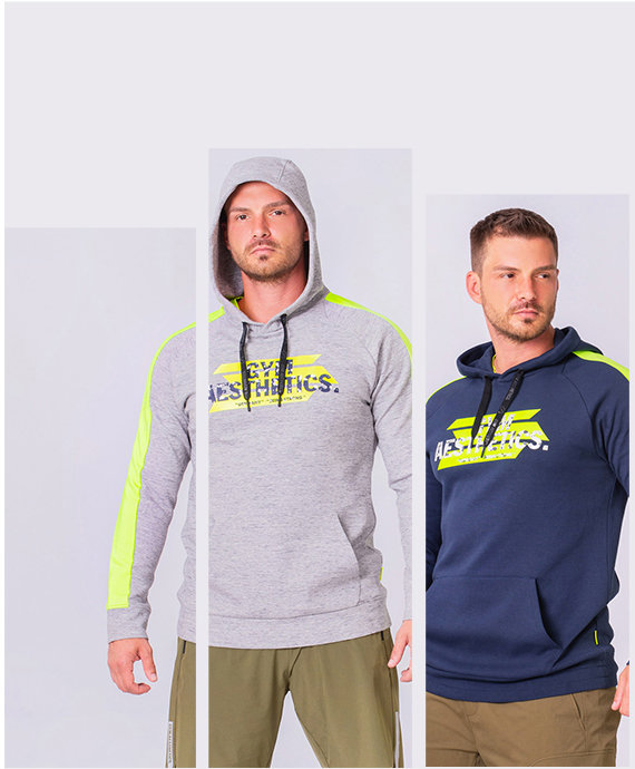 Function Color Blocking Hoodie for Men in Black | Gym Aesthetics