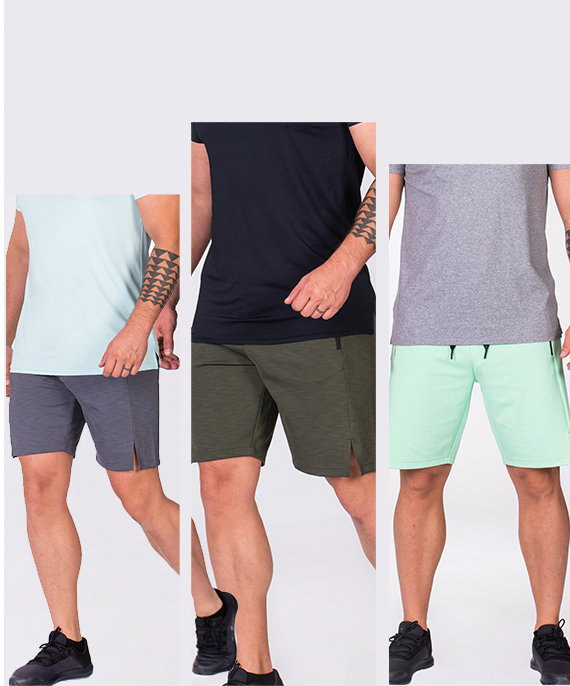 Wesentlich Techno 9 inch Shorts für Herren in Melange Grau | Gym Aesthetics