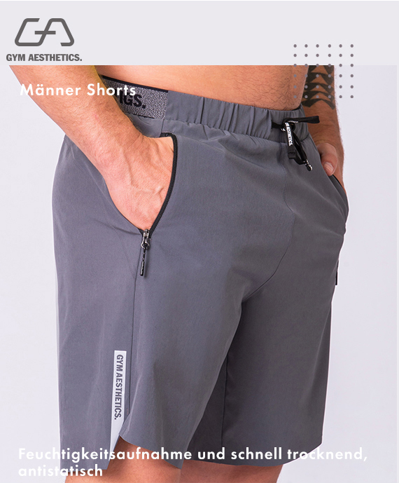 Wesentlich 9 inch Shorts für Herren in Holzkohle | Gym Aesthetics