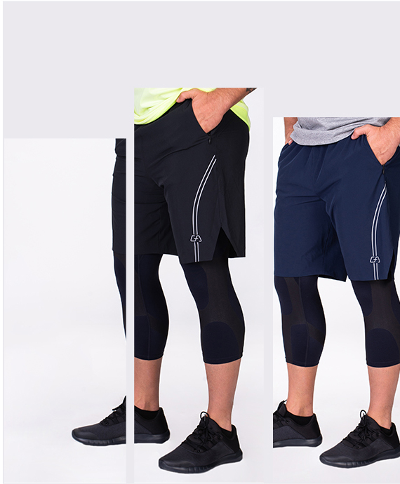 Essential Legend 9 inch Shorts for Men in Sun Red | Gym Aesthetics