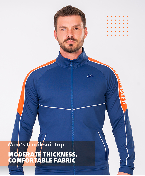Functional Tracksuit Jacket for Men in Beige | Gym Aesthetics