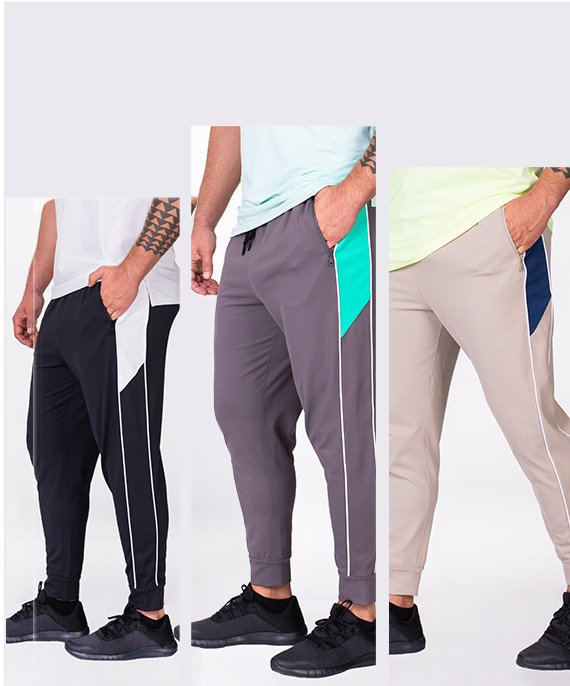 Functional Tracksuit Jogger pants for Men in Beige | Gym Aesthetics