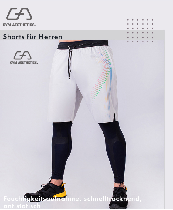 Wesentlich Warrior 9 inch Shorts für Herren in Hellgrau | Gym Aesthetics