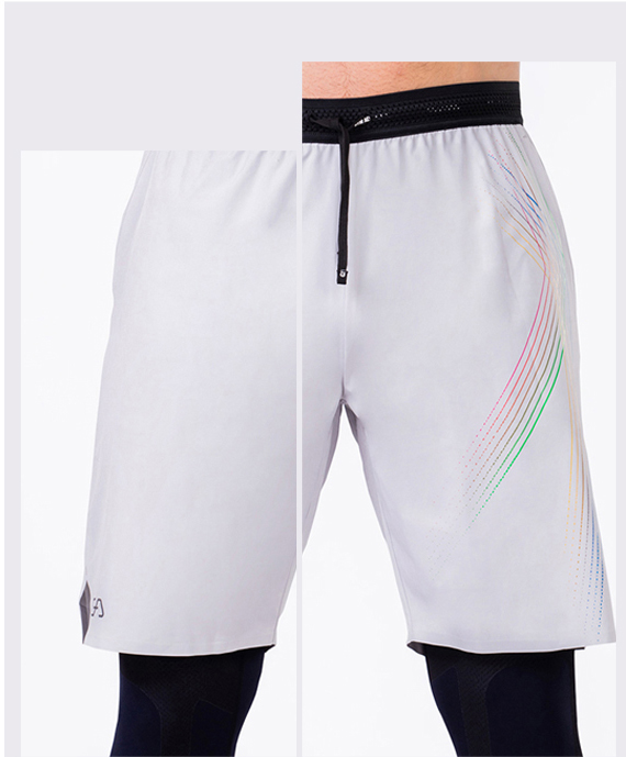 Essential Warrior 9 inch Shorts for Men in Light Grey | Gym Aesthetics