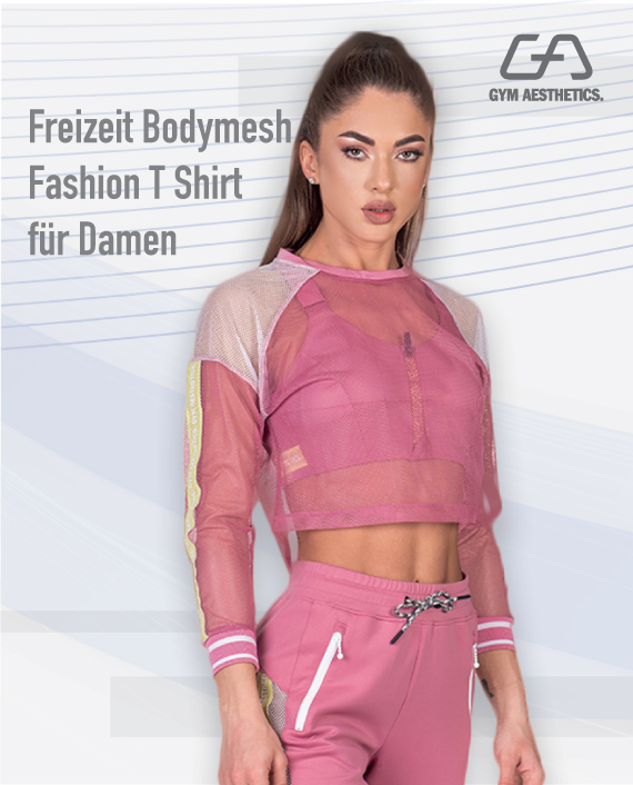 Freizeit mächtiges Tech-Gewebe Fashion T Shirt für Damen in Schwarz | Gym Aesthetics