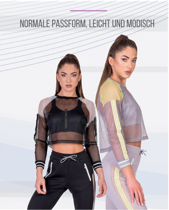 Freizeit mächtiges Tech-Gewebe Fashion T Shirt für Damen in Schwarz | Gym Aesthetics