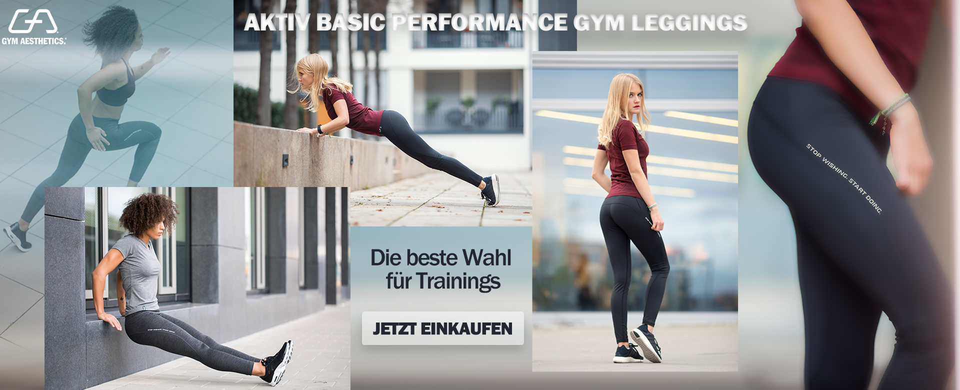 Aktiv Basic Performance Gym Leggings für Damen in Schwarz | Gym Aesthetics