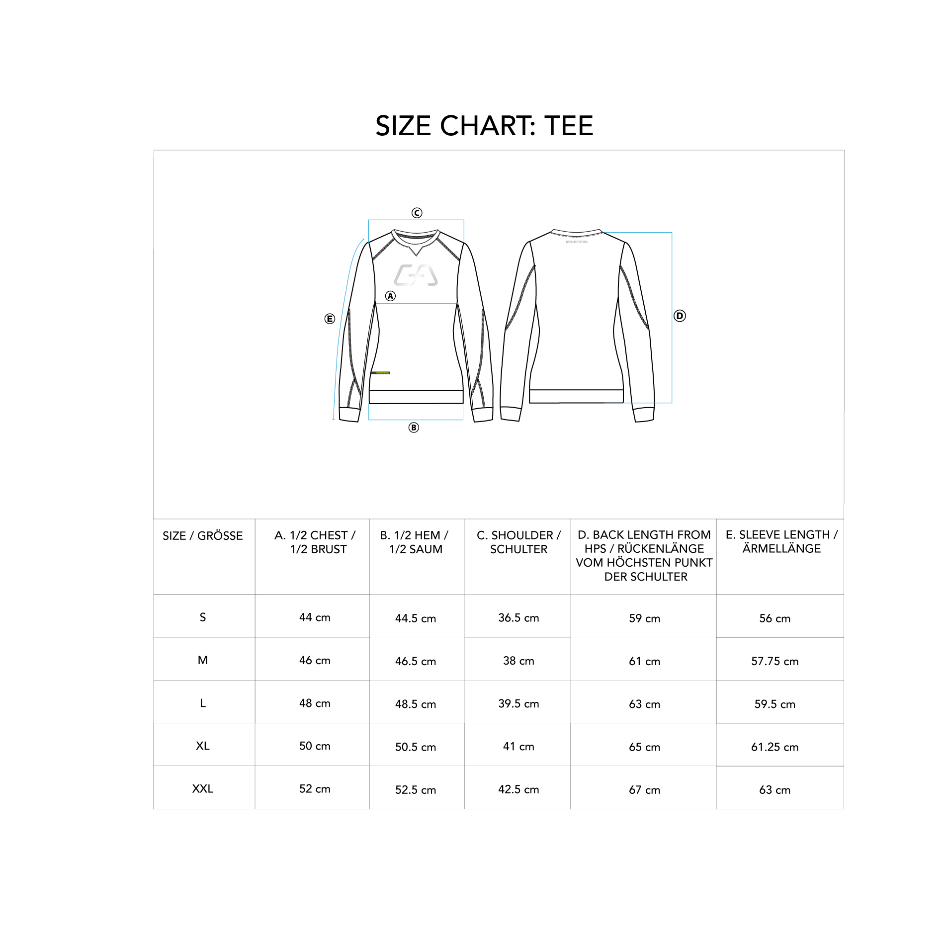 Training Loose-Fit T-Shirt for Women - size chart