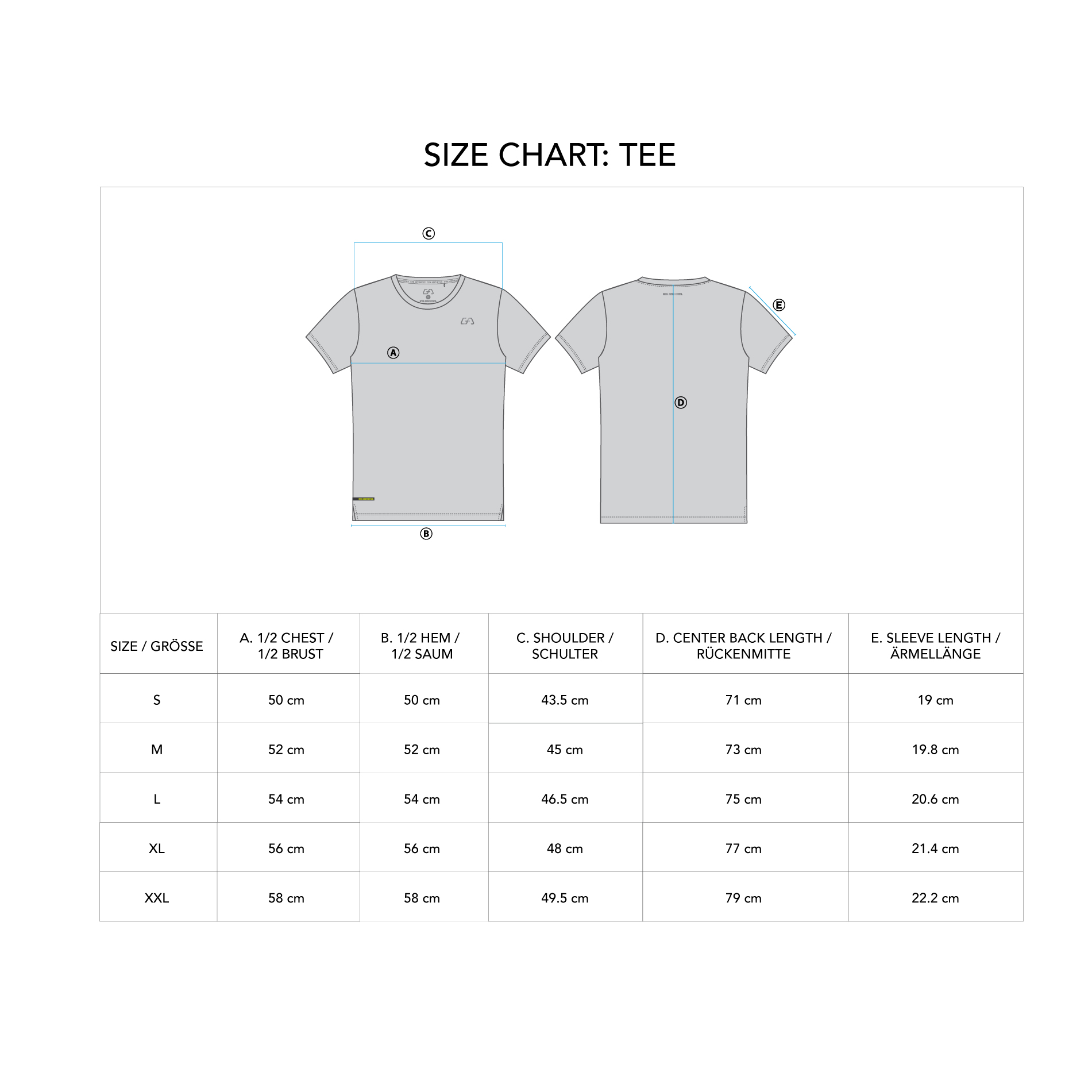 Basic Loose-Fit T-Shirt Intensity for Men - size chart