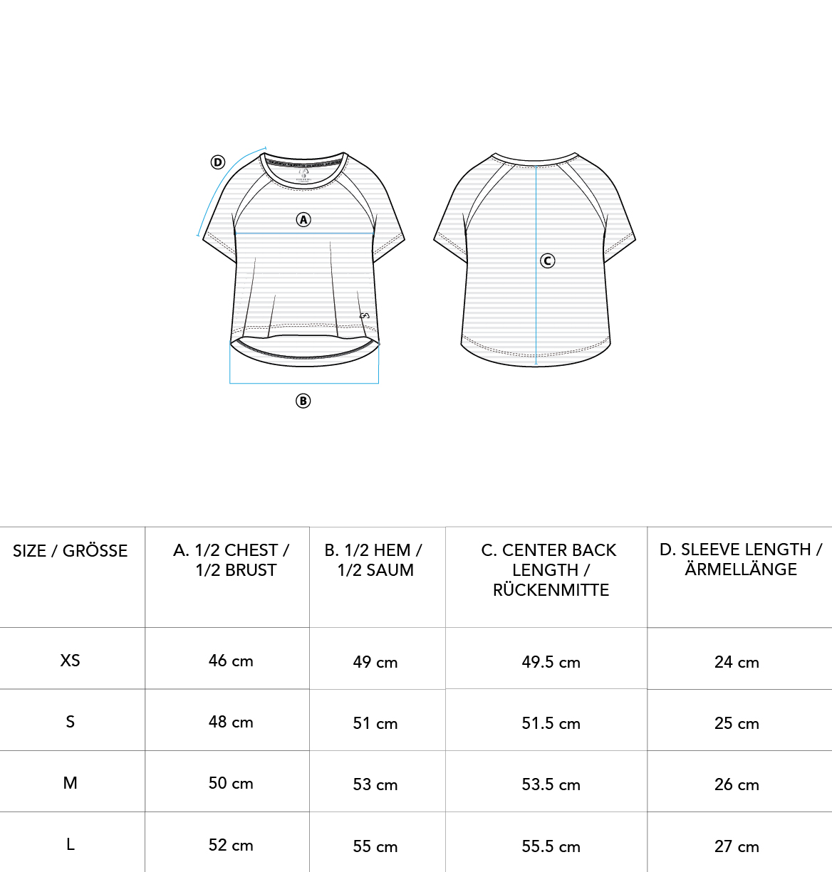 Athleisure Mesh Stripe Fashion T-Shirt for Women - size chart | Gym Aesthetics