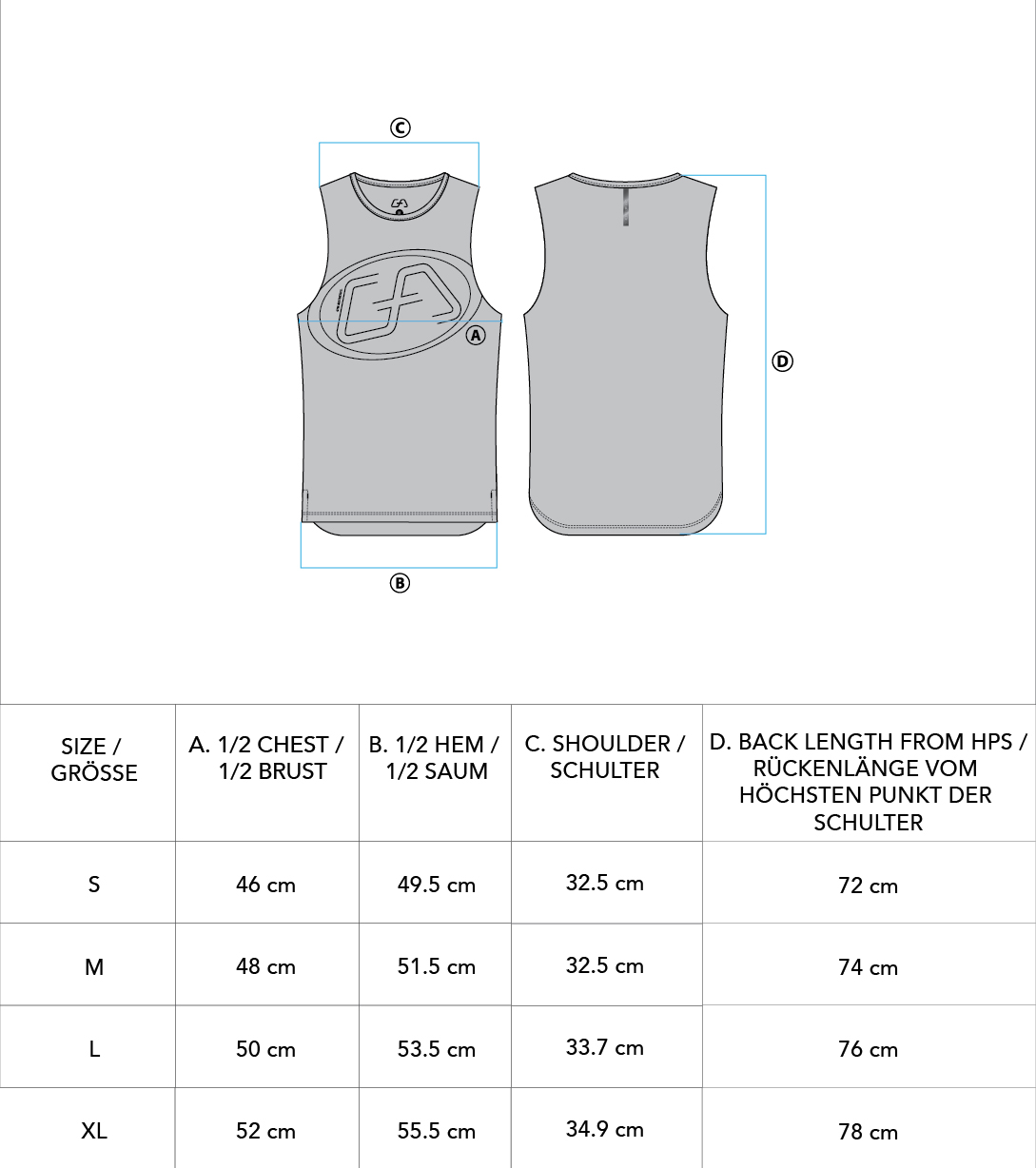 Essential Dropped Armhole Tank Top for Men - size chart | Gym Aesthetics