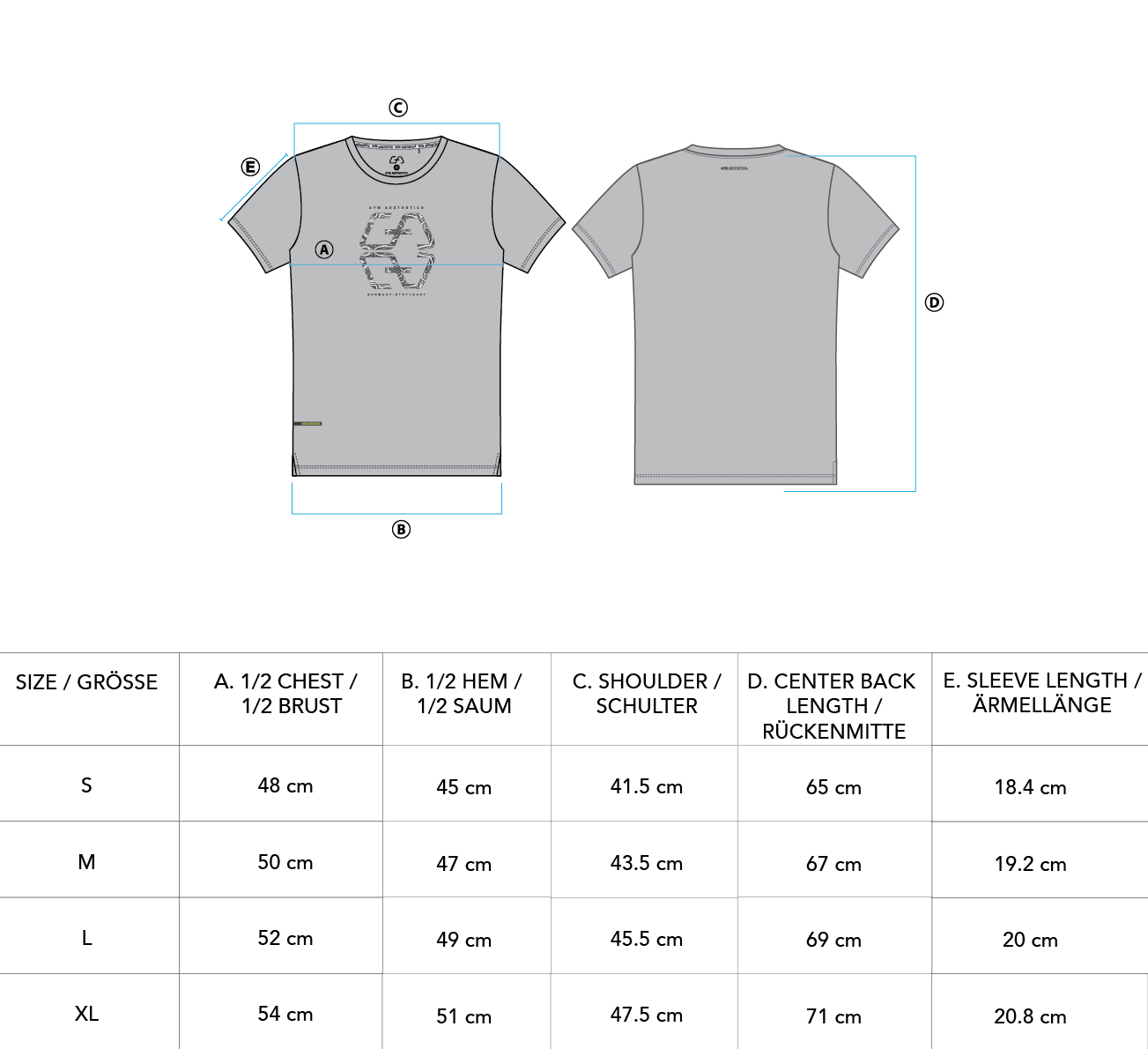 Essential Fancy Logo Loose-Fit T-Shirt for Men - size chart | Gym Aesthetics