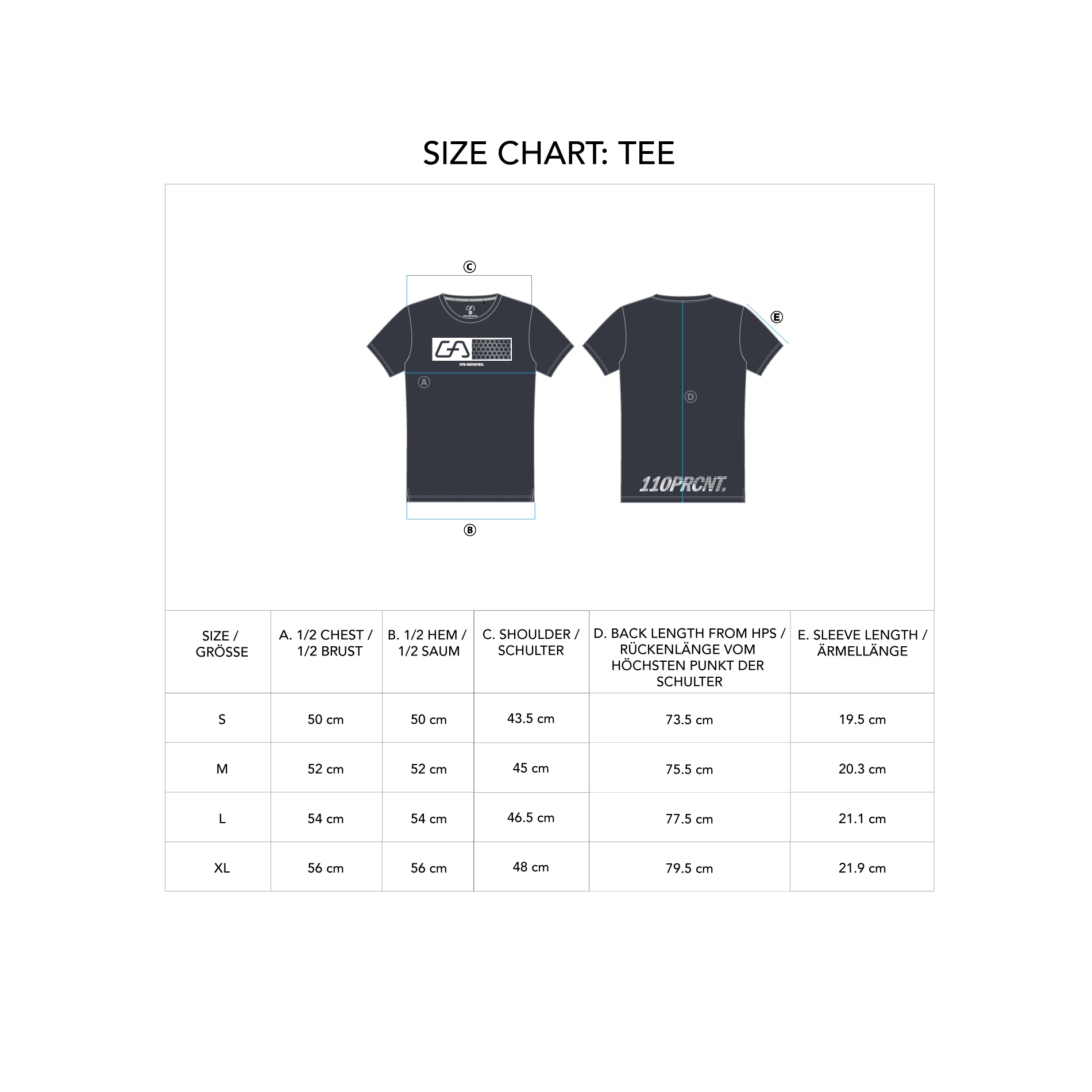 Essential Coolever Cotton Touch Loose-Fit T-Shirt for Men - size chart