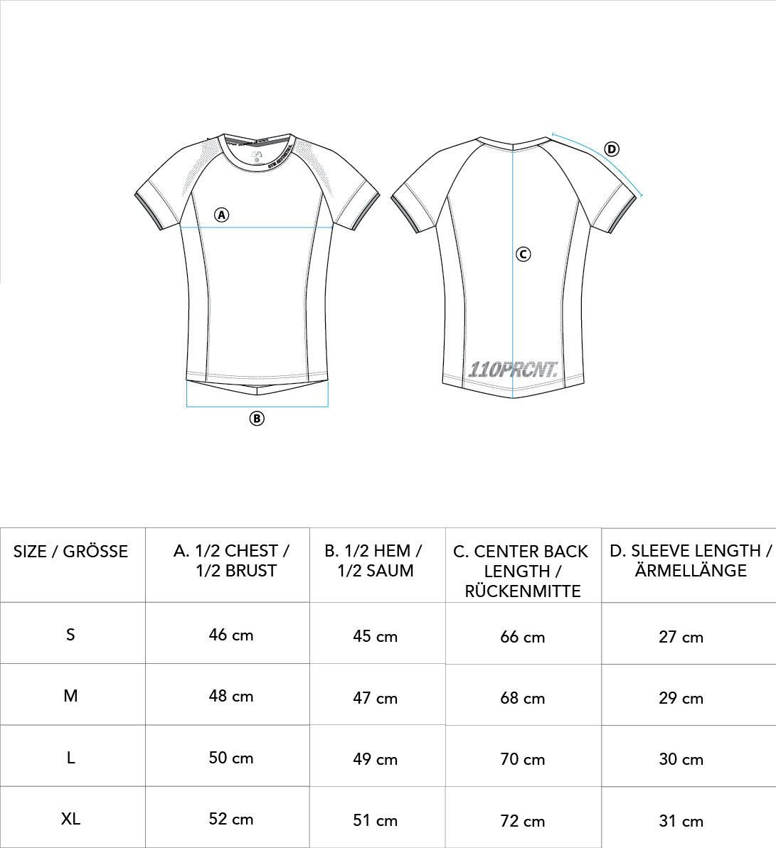 Essential Workout Sport Shirt for Men - size chart | Gym Aesthetics